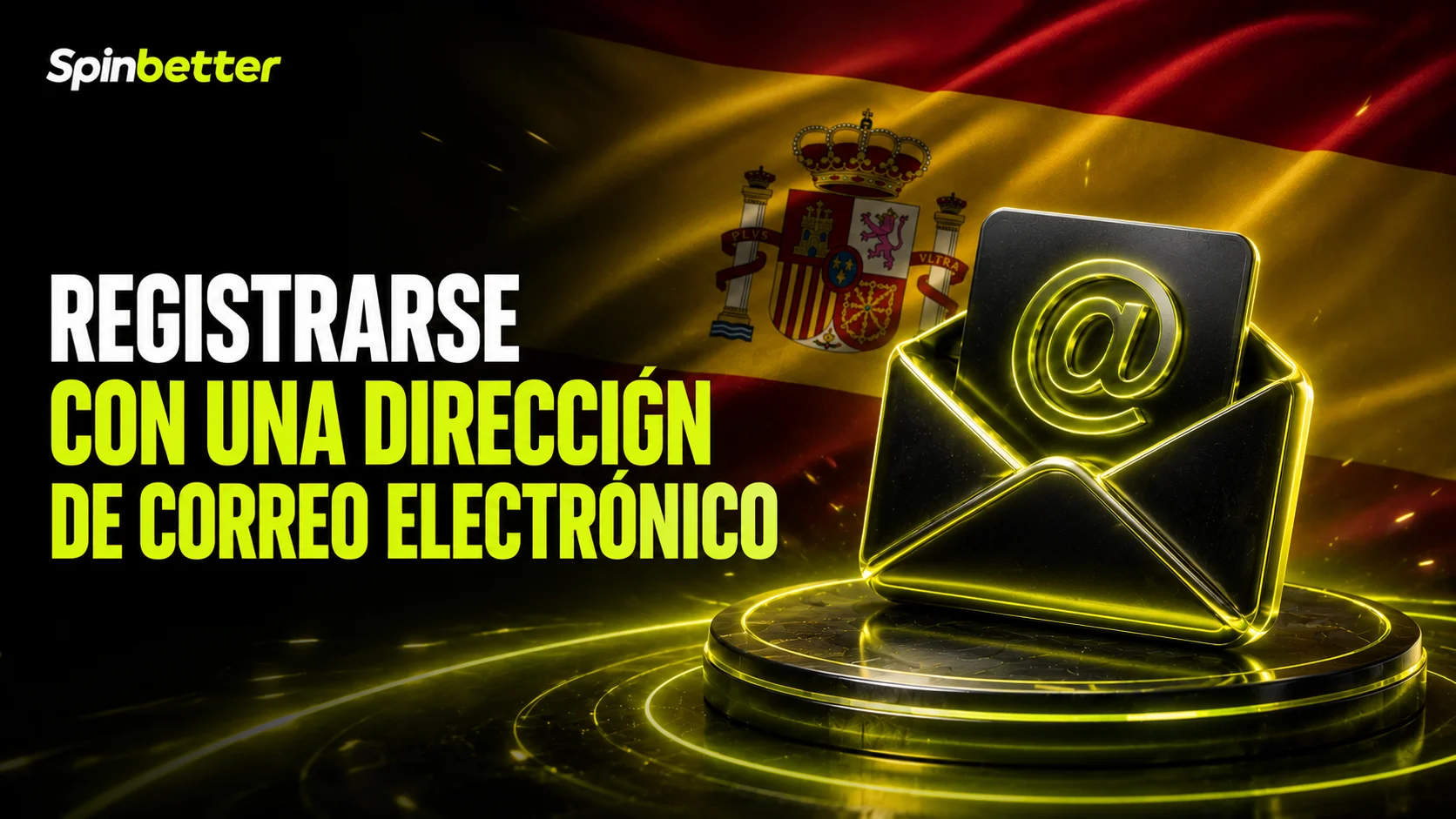 Registro con correo electrónico en SpinBetter